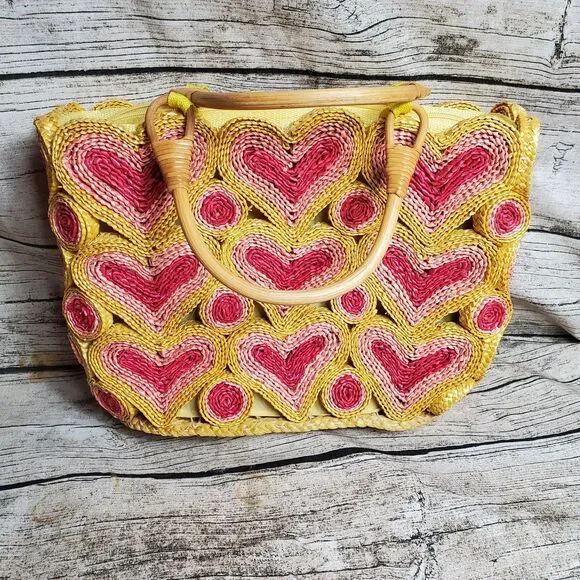 Per una Heart Straw Handbag - Picture 1 of 16